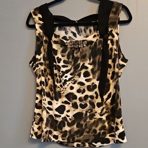 ⭐️ Leopard Print Sleeveless Blouse